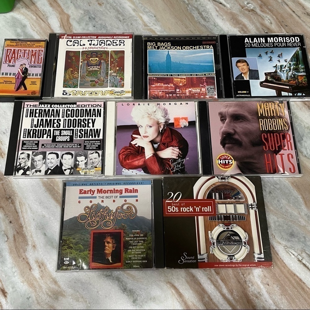 Dad music! Jazz, 50’s Rock, Cal Tjader, Lorrie Morgan, Marty Robbins 8 CDs‌‌‌‌‌‍